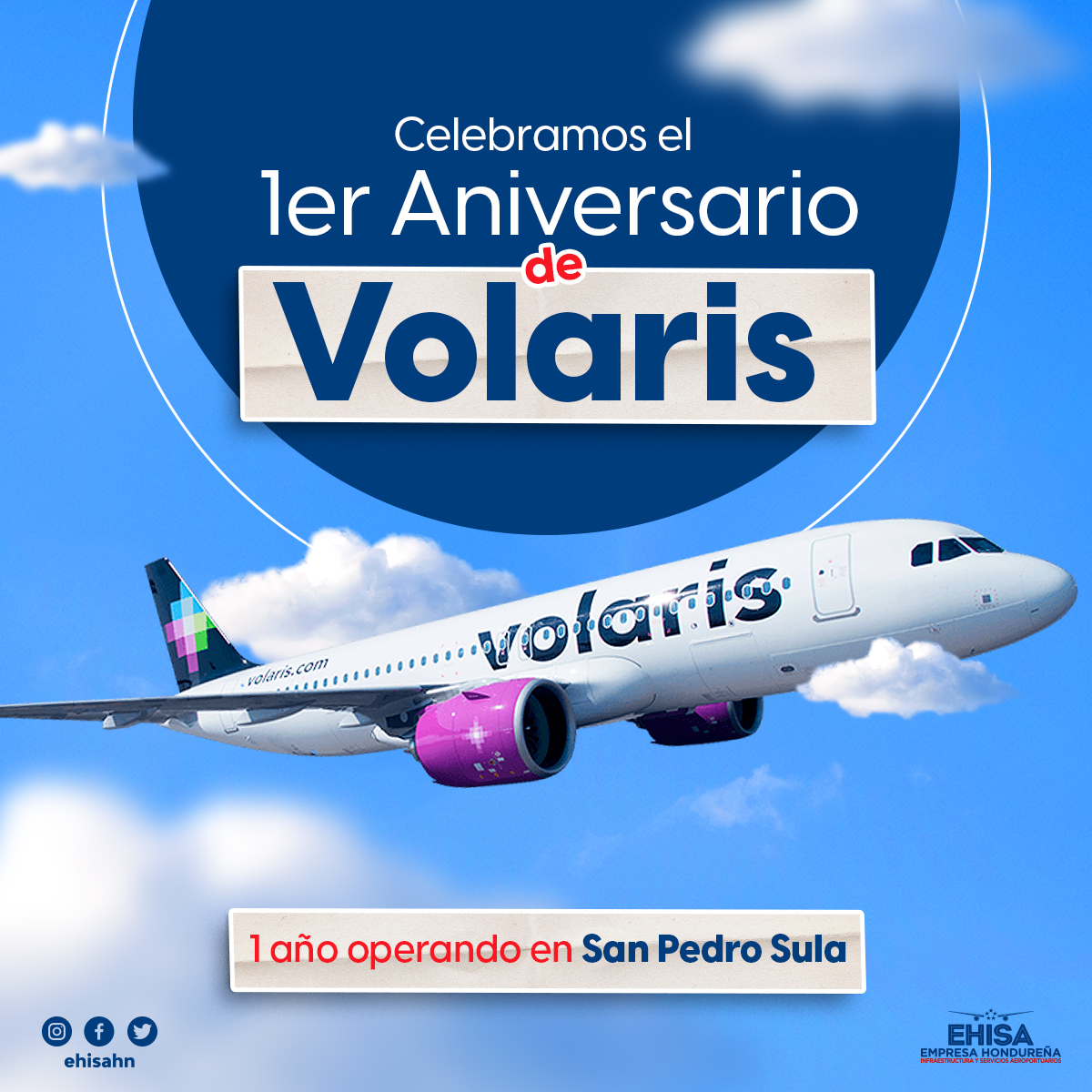 Volaris celebra su primer aniversario de operaciones en Honduras, como